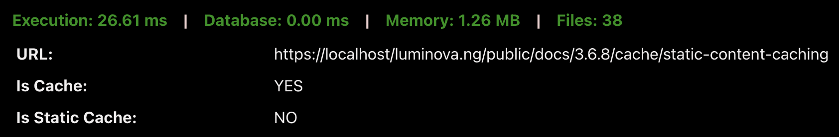 Performance Metric for Regular Cache Rendering Screenshot