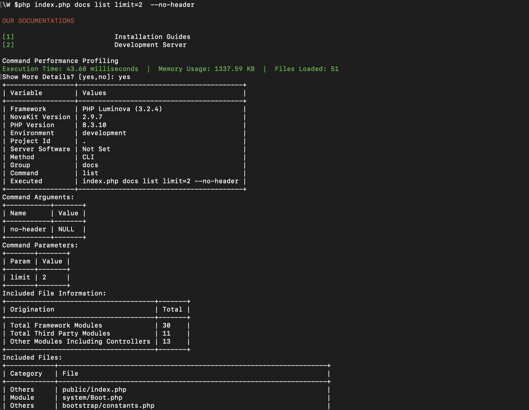 CLI Performance Profiling